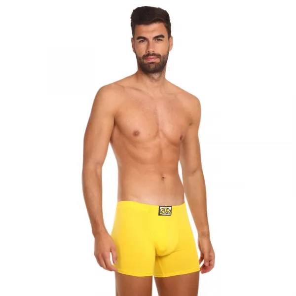 Pánske boxerky Styx long klasická guma žlté (F1068) M, trenky