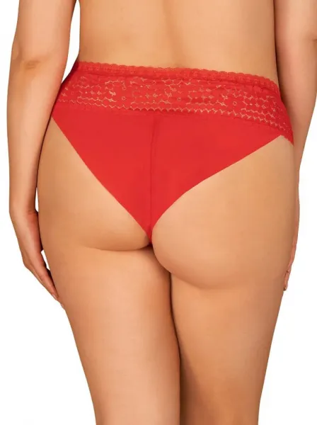 Dámske nohavičky Obsessive nadrozmer červené (Blossmina panties) 4XL