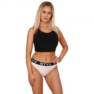 Dámske tangá Styx športová guma biela (IT1061) S