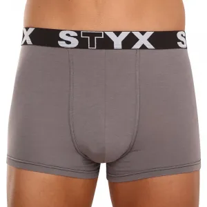 3PACK pánske boxerky Styx športová guma tmavo sivé (3G1063) M, trenky