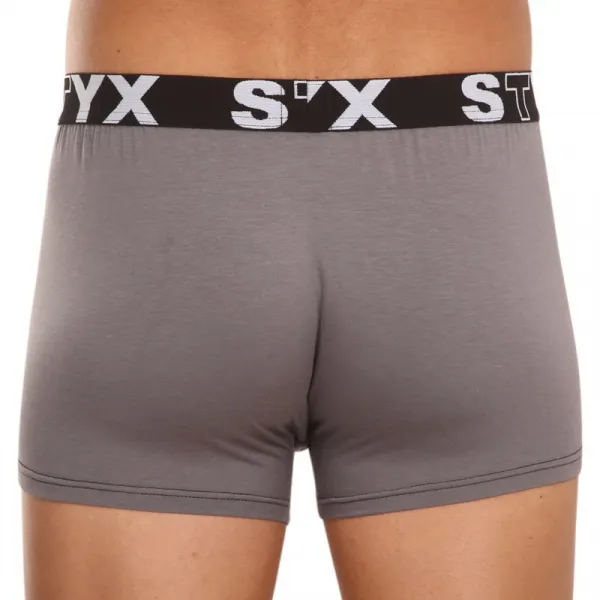 3PACK pánske boxerky Styx športová guma tmavo sivé (3G1063) M, trenky