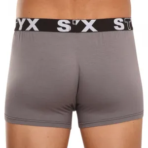 3PACK pánske boxerky Styx športová guma tmavo sivé (3G1063) M, trenky