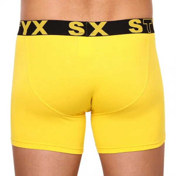 Pánske boxerky Styx long športová guma žlté  (U1068) M, trenky