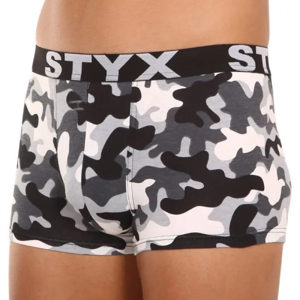 Pánske boxerky Styx art športová guma nadrozmer maskáč (R1457) 3XL, trenky