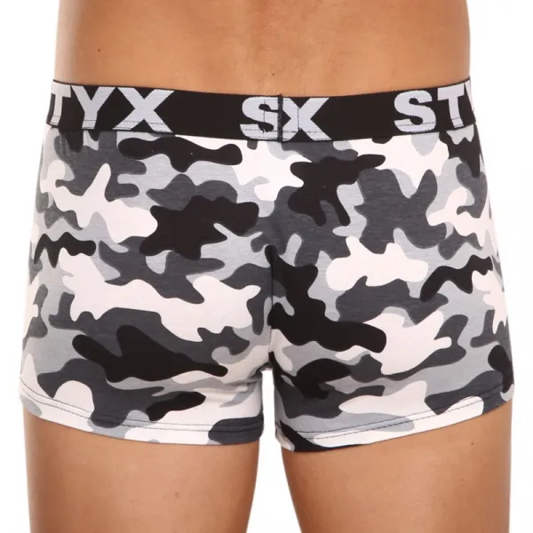 Pánske boxerky Styx art športová guma nadrozmer maskáč (R1457) 3XL, trenky