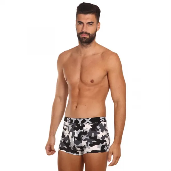 Pánske boxerky Styx art športová guma nadrozmer maskáč (R1457) 3XL, trenky