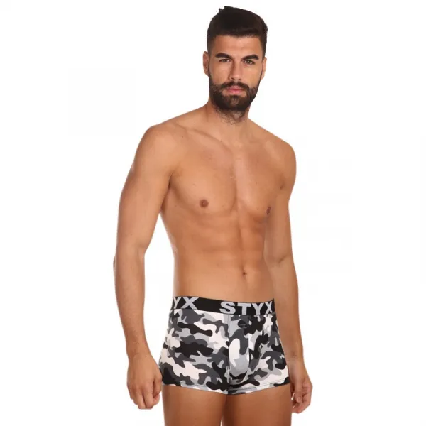 Pánske boxerky Styx art športová guma nadrozmer maskáč (R1457) 3XL, trenky