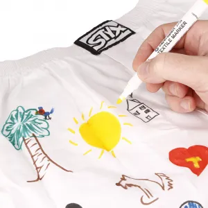 Pánske trenky Styx klasická guma biele + fixy na textil (AF1061) M, trenírky