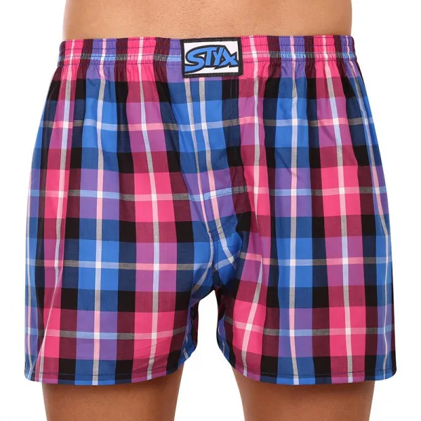 3PACK pánske trenky Styx klasická guma viacfarebné (3A093134) M, trenírky