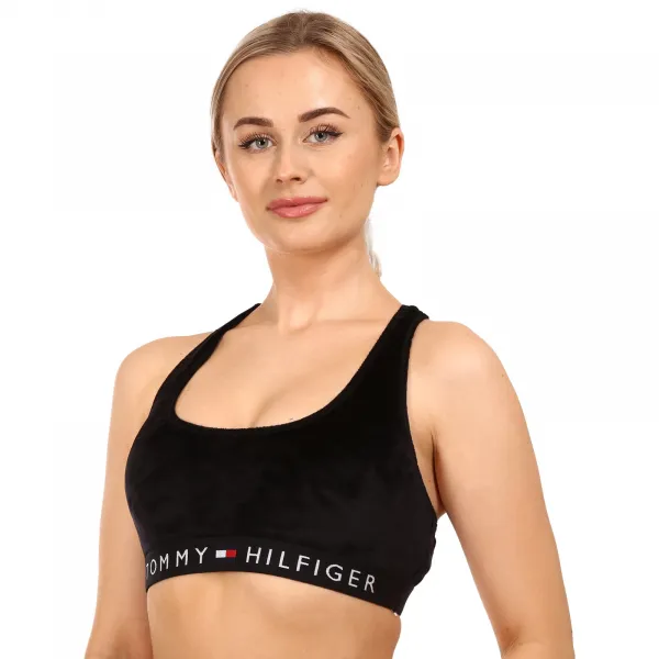 Dámska podprsenka Tommy Hilfiger mikroplyš čierná (UW0UW03979 BDS) M