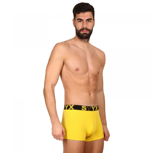 Pánske boxerky Styx športová guma žlté (G1068) M, trenky