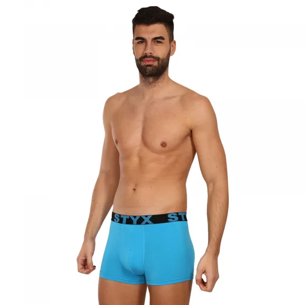 Pánske boxerky Styx športová guma svetlo modré (G1169) S, trenky