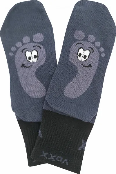 3PACK ponožky VoXX tmavo sivé (Barefootan-darkgrey) S