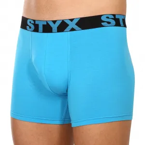 Pánske boxerky Styx long športová guma svetlo modré (U1169) M, trenky
