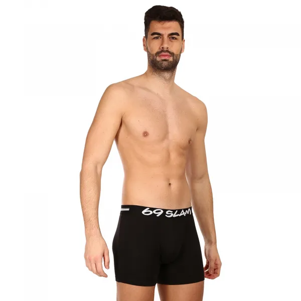 Pánske boxerky 69SLAM fit bamboo plain (MBVPLN-BK) M, trenky