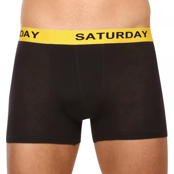 7PACK pánske boxerky Nedeto čierne (7NB001-week) S, trenky
