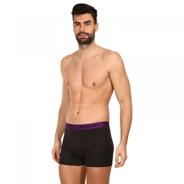 7PACK pánske boxerky Nedeto čierne (7NB001-week) S, trenky
