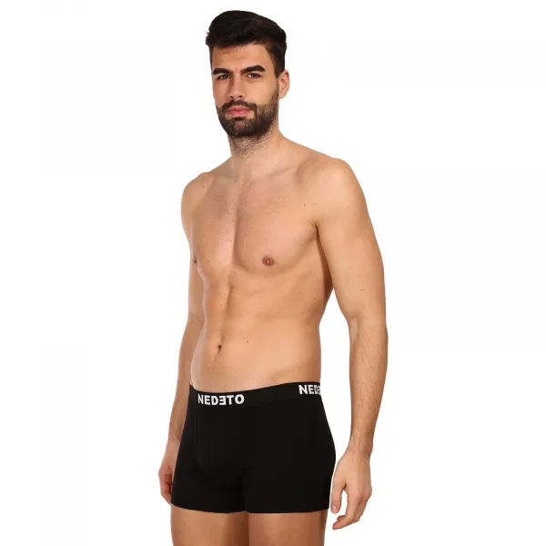 10PACK pánske boxerky Nedeto čierne (10NB001b) S, trenky