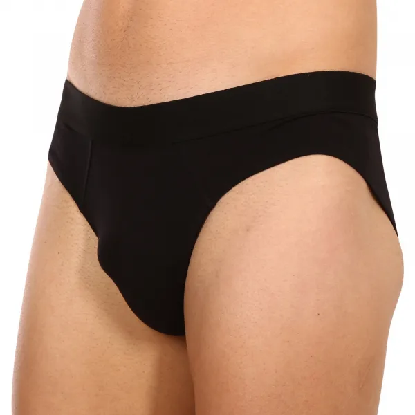 3PACK pánske slipy Nedeto čierne (3NDTS001) S