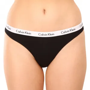3PACK dámske tangá Calvin Klein čierne (QD3587E-001) S