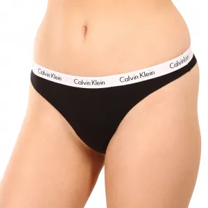 3PACK dámske tangá Calvin Klein čierne (QD3587E-001) S
