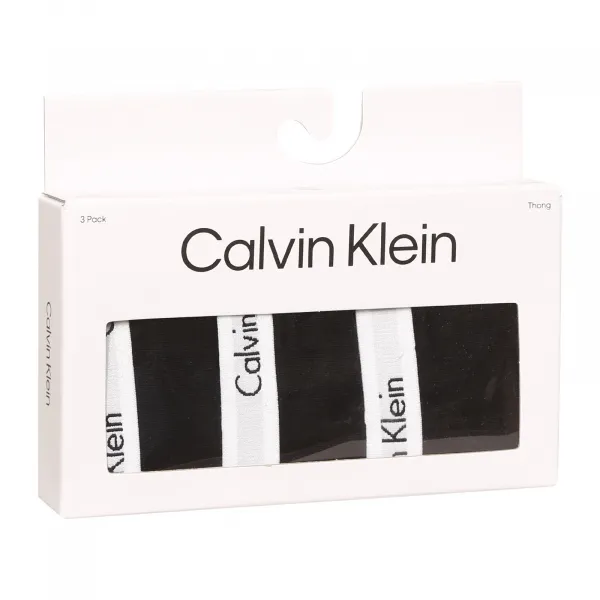 3PACK dámske tangá Calvin Klein čierne (QD3587E-001) S