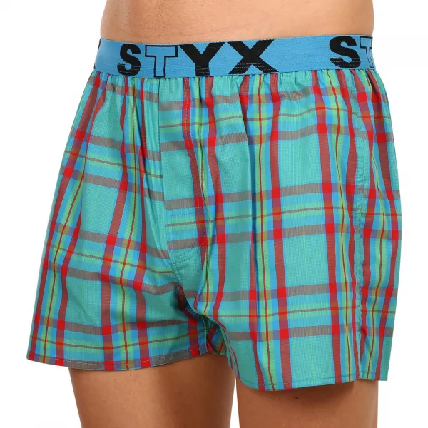 Pánske trenky Styx športová guma viacfarebné (B939) XXL, trenírky