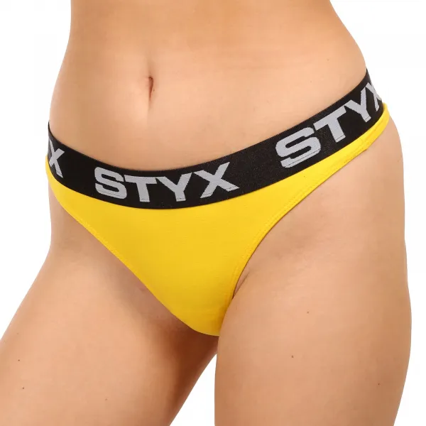 Dámske tangá Styx športová guma žlté (IT1068) S