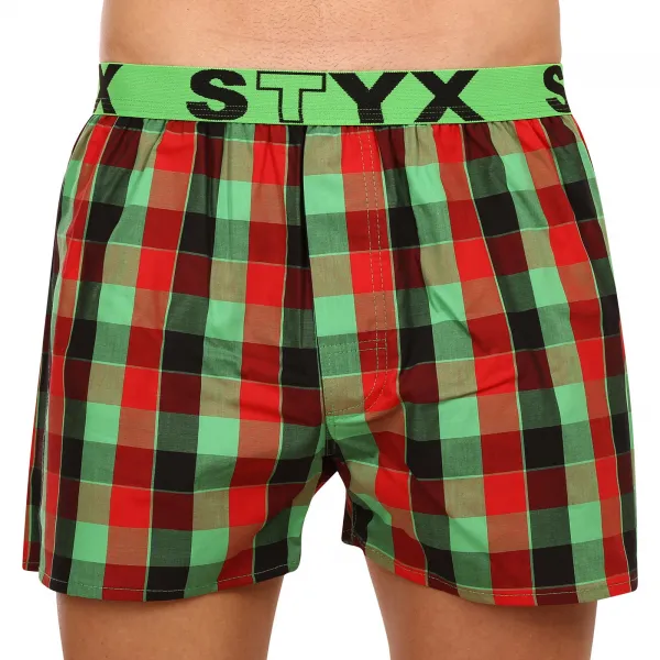 3PACK pánske trenky Styx športová guma viacfarebné (3B092638) S, trenírky