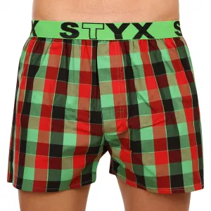3PACK pánske trenky Styx športová guma viacfarebné (3B092638) S, trenírky