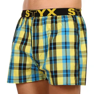 3PACK pánske trenky Styx športová guma viacfarebné (B9313233) S, trenírky
