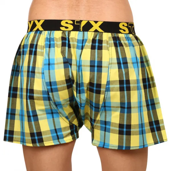 3PACK pánske trenky Styx športová guma viacfarebné (B9313233) S, trenírky