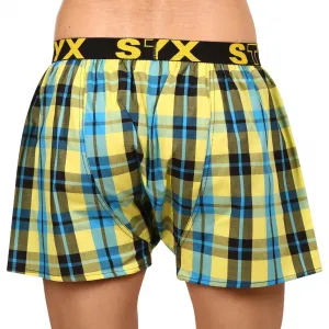 3PACK pánske trenky Styx športová guma viacfarebné (B9313233) S, trenírky
