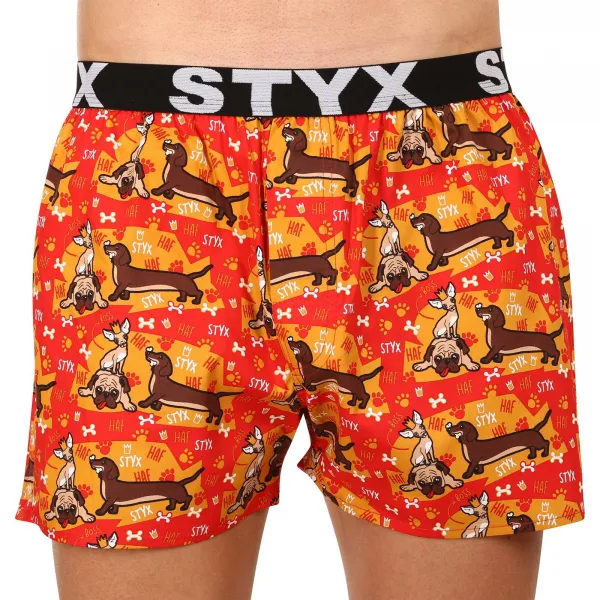 3PACK pánske trenky Styx art športová guma viacfarebné (3B13946) M, trenírky