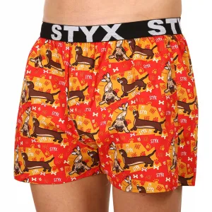3PACK pánske trenky Styx art športová guma viacfarebné (3B13946) M, trenírky