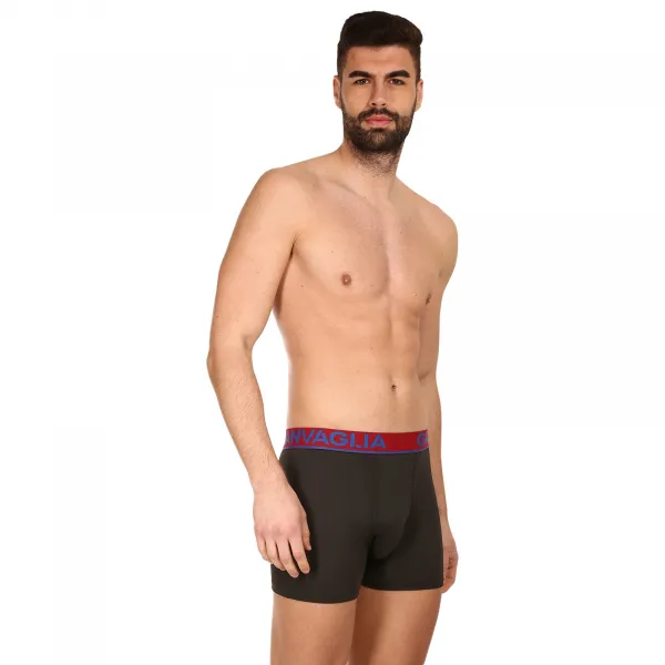 5PACK pánske boxerky Gianvaglia čierne (GVG-5010) M, trenky