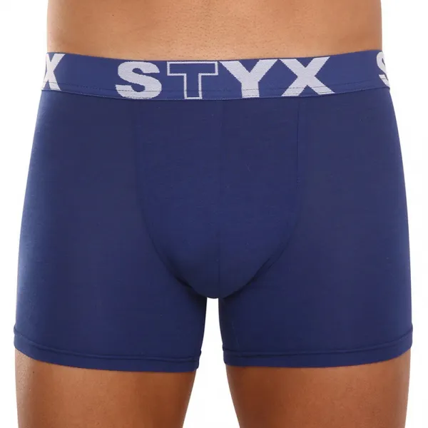 3PACK pánske boxerky Styx long športová guma tmavo modré (3U968) M, trenky