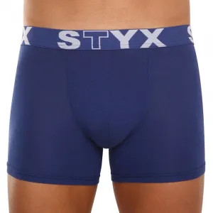 3PACK pánske boxerky Styx long športová guma tmavo modré (3U968) M, trenky