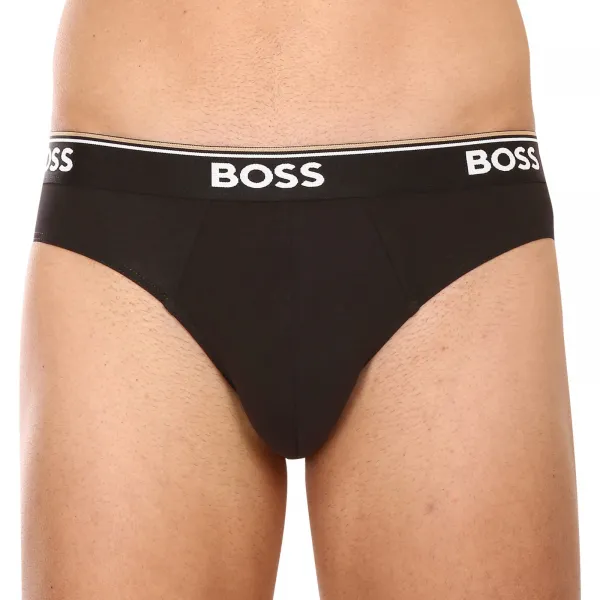 3PACK pánske slipy BOSS čierné (50475273 001) S