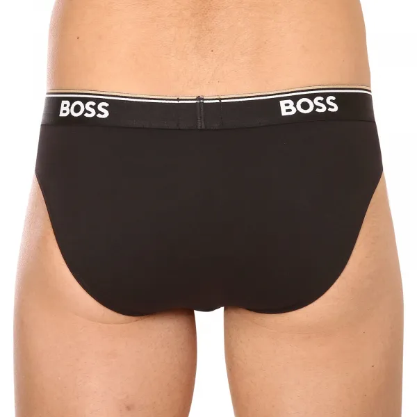 3PACK pánske slipy BOSS čierné (50475273 001) S