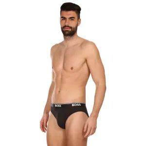 3PACK pánske slipy BOSS čierné (50475273 001) S