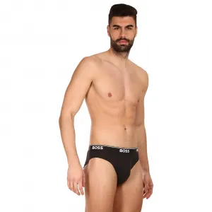 3PACK pánske slipy BOSS čierné (50475273 001) S