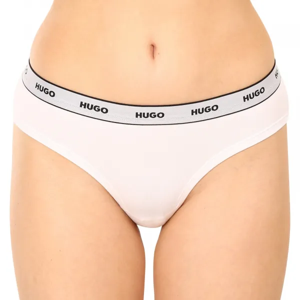 3PACK dámske nohavičky HUGO bielé (50469657 100) M