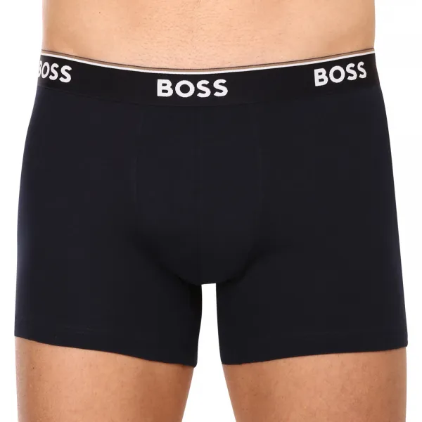 3PACK pánske boxerky BOSS tmavo modré (50475282 480) M, trenky