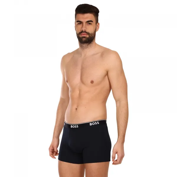 3PACK pánske boxerky BOSS tmavo modré (50475282 480) M, trenky