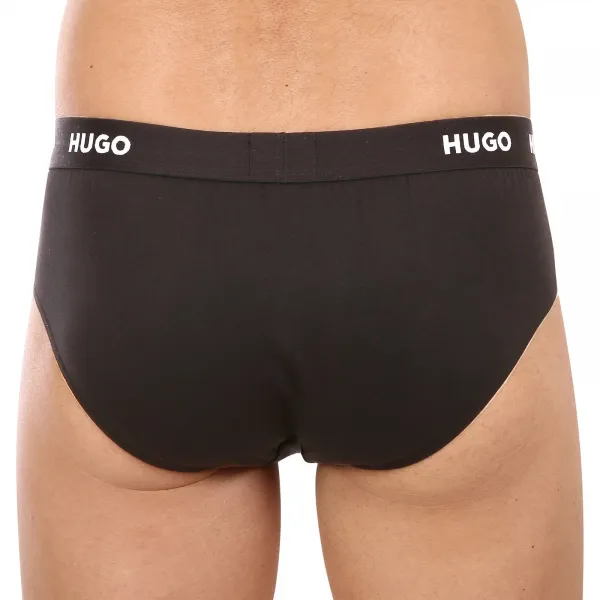 3PACK pánske slipy HUGO čierné (50469763 001) S