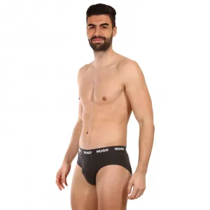 3PACK pánske slipy HUGO čierné (50469763 001) S