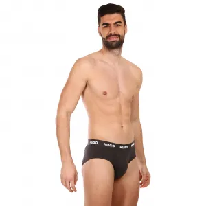 3PACK pánske slipy HUGO čierné (50469763 001) S