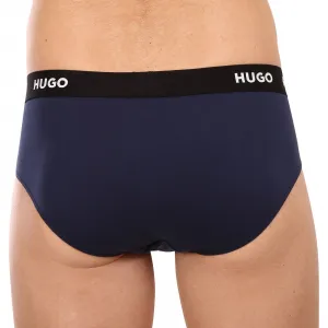 3PACK pánske slipy HUGO tmavomodré (50469763 410) S