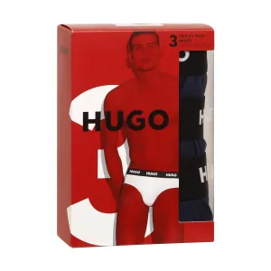 3PACK pánske slipy HUGO tmavomodré (50469763 410) S